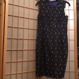 New Never Worn Dakota Dress - Navy/Silver